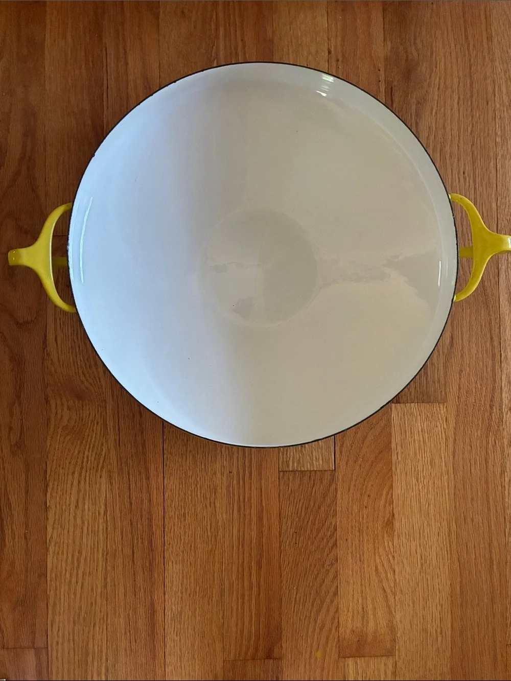 Dansk Designs Denmark Yellow Enamel Buffet Bowl Paella Pan